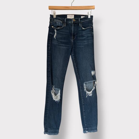 Frame Le High Skinny Distressed Frey 26 - Picture 1 of 5